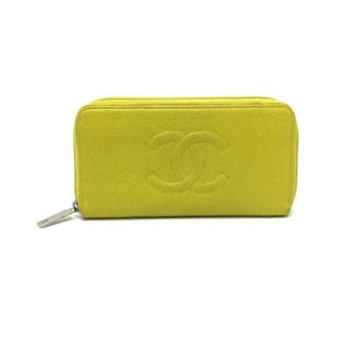 Chanel Vintage Pre-owned Laeder plnbcker Yellow, Dam