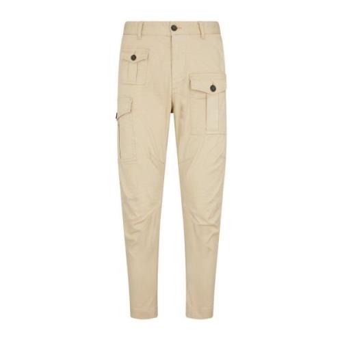 Dsquared2 Sten Beige Cargo Byxor Beige, Herr