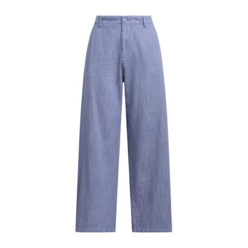 Maliparmi Straight Trousers Blue, Dam