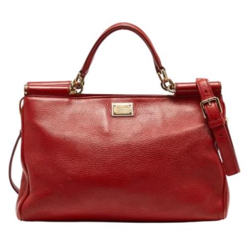 Dolce & Gabbana Pre-owned Pre-owned Laeder totevskor Red, Dam