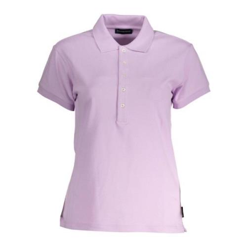 North Sails Polo T-shirt i ekologisk bomull med logotyp Pink, Herr