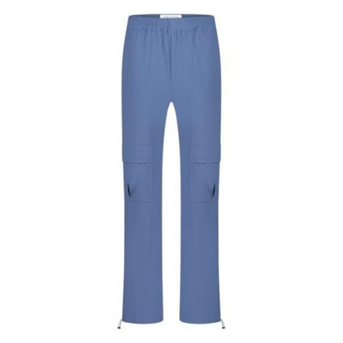 Jane Lushka Straight Trousers Blue, Dam