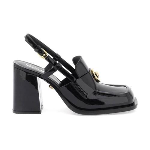 Versace Patentläder Loafer Pumps Black, Dam