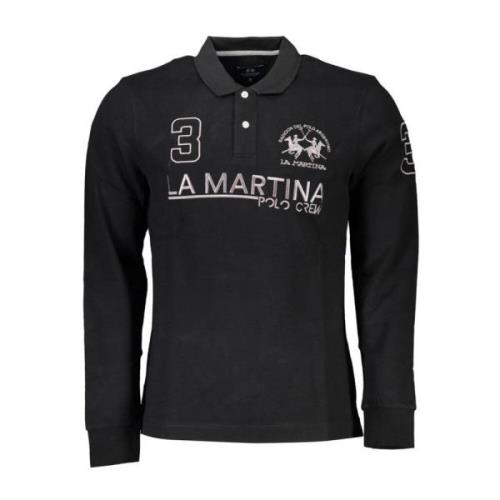 La Martina Polo Shirts Black, Herr