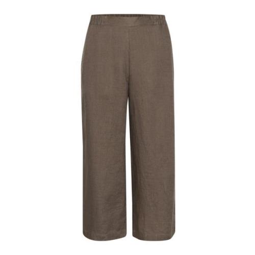 Part Two Cropped Trousers Brown, Dam