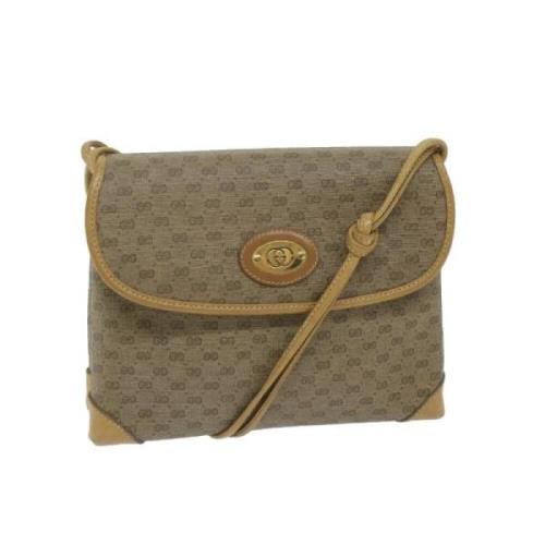 Gucci Vintage Pre-owned Canvas gucci-vskor Beige, Dam