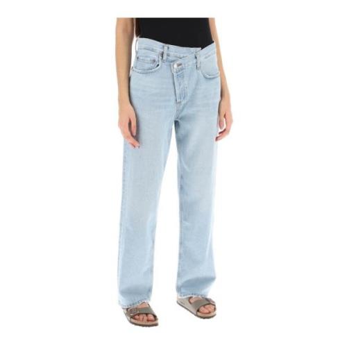 Agolde Straight Jeans Blue, Dam