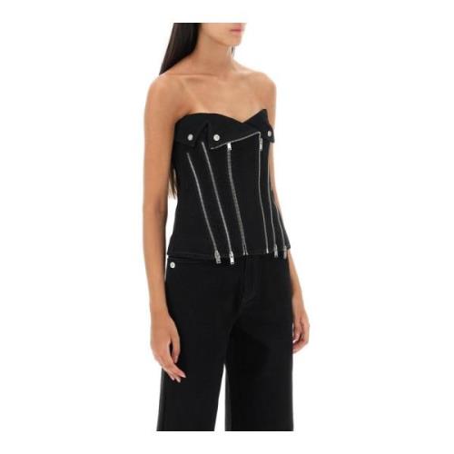 Dion Lee Sleeveless Tops Black, Dam