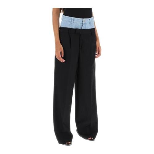 Dion Lee Wide Trousers Black, Dam