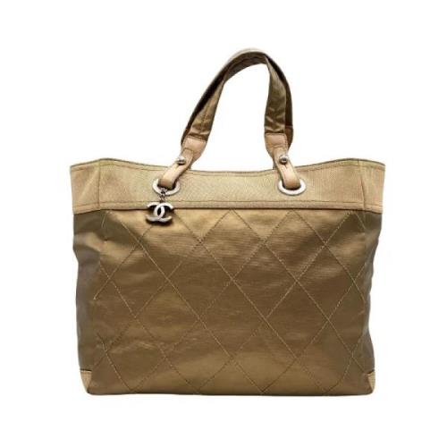 Chanel Vintage Pre-owned Canvas chanel-vskor Yellow, Dam