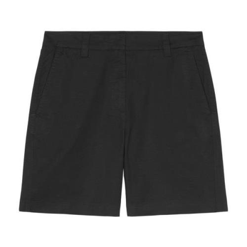 Marc O'Polo Stretch Chino Shorts Regular Fit Black, Dam