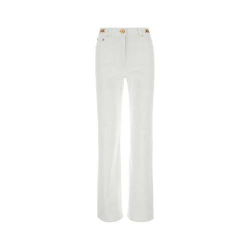 Versace Flared Jeans White, Dam