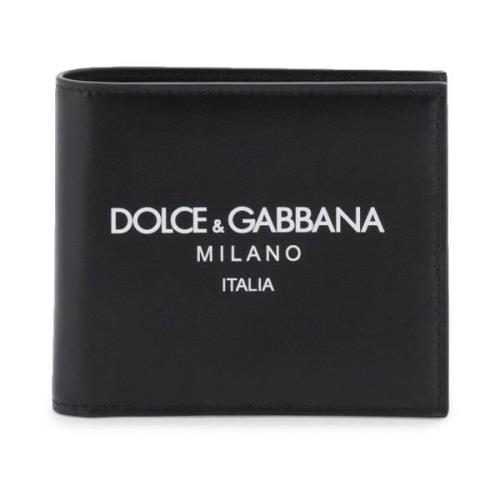 Dolce & Gabbana Läder Logopung Black, Herr