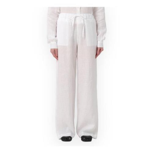 Fay Wide Trousers White, Dam
