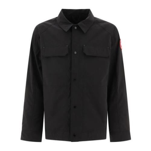 Canada Goose Burnaby Chore Overshirt Jacka Black, Herr