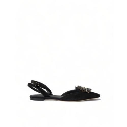 Dolce & Gabbana Flat Sandals Black, Dam