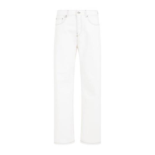 Jacquemus Straight Jeans White, Herr