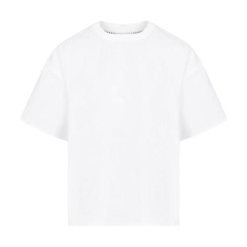 Bottega Veneta Dubbellager Randig Bomull T-shirt White, Dam