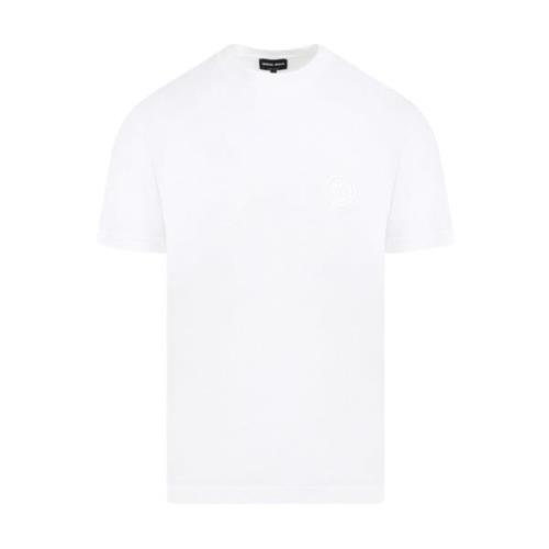 Giorgio Armani Optisk Vit T-shirt White, Herr
