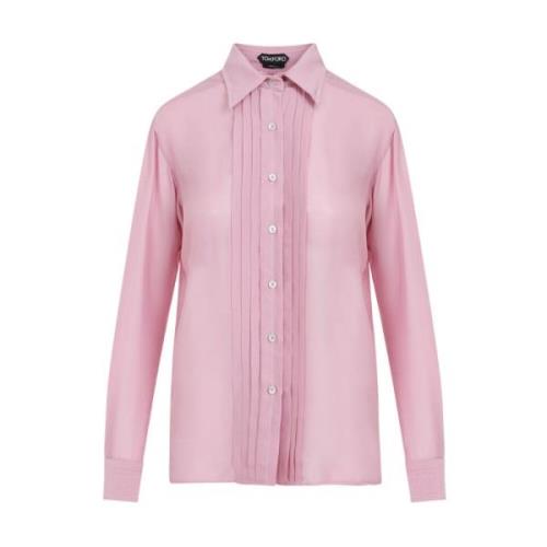 Tom Ford Silk Batiste Skjorta Ljusrosa Pink, Dam