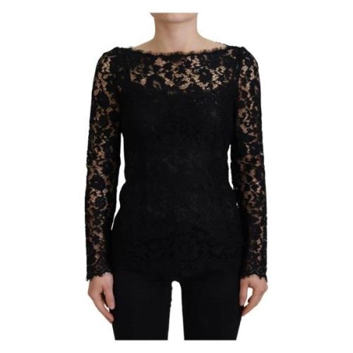 Dolce & Gabbana Long Sleeve Tops Black, Dam