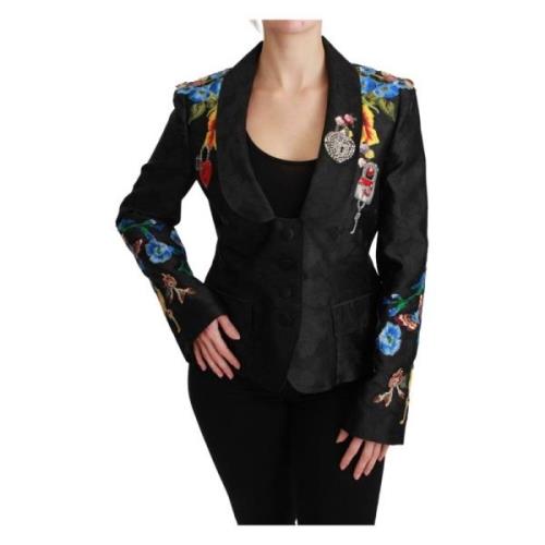 Dolce & Gabbana Förtrollande Siciliansk Brokad Blazer Multicolor, Dam