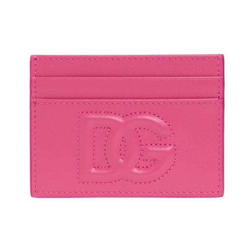 Dolce & Gabbana Läderkorthållare Pink, Dam