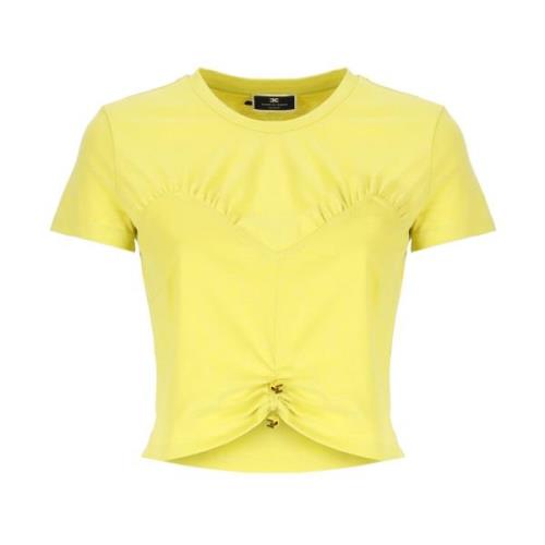 Elisabetta Franchi T-Shirts Yellow, Dam