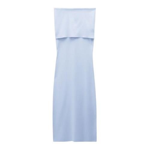 Filippa K Off Shoulder Dress Blue, Dam