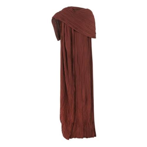 Cortana Rita, lång silkesklänning i mahogny Brown, Dam