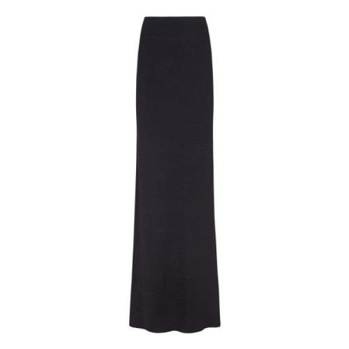Cortana Kiiro, svart silkestickad kjol Black, Dam