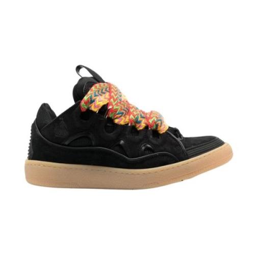 Lanvin Svarta Curb Sneakers Black, Dam