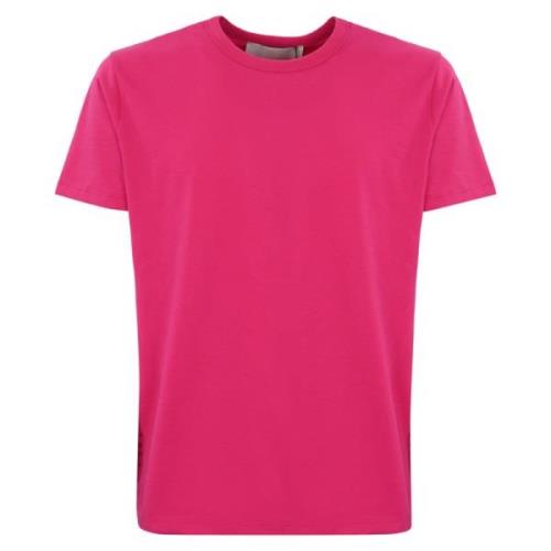Amaránto Magenta Bomull T-shirt Regular Fit Pink, Herr