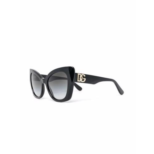 Dolce & Gabbana Svarta solglasögon med originalfodral Black, Dam