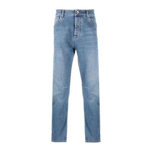 Brunello Cucinelli Slim-fit Jeans Blue, Herr