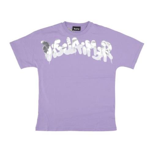 Disclaimer Logo Tee Lilac Streetwear T-Shirt Purple, Dam