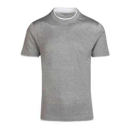 Brunello Cucinelli Italiensk T-Shirt Kollektion Gray, Herr