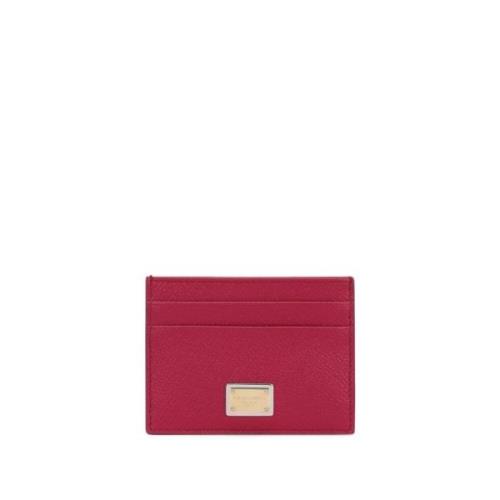 Dolce & Gabbana Röda Plånböcker Dauphine Korthållare Red, Dam