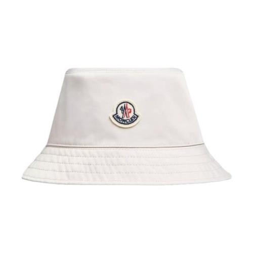 Moncler Reversible Bucket Hat i Vit White, Dam