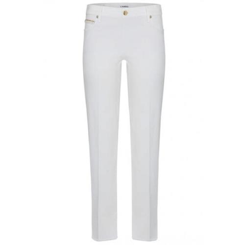 Cambio Korta Piper Jeans White, Dam