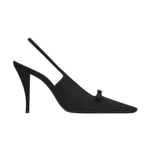 Saint Laurent Elegant Dam Höga Klackar Skor Black, Dam