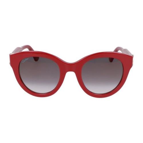 Cartier Stiliga solglasögon Modell 0436S Red, Dam