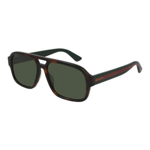 Gucci Stylish Sunglasses in Dark Havana/Green Brown, Herr