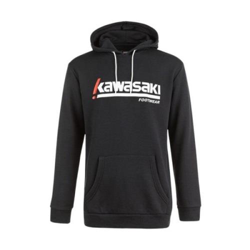 Kawasaki Retro Style Hooded Sweatshirt Black, Herr