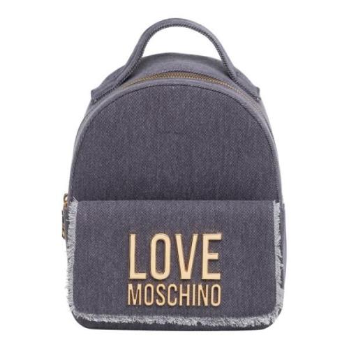 Love Moschino Ryggsäck med Logotyp och Dragkedja Purple, Dam