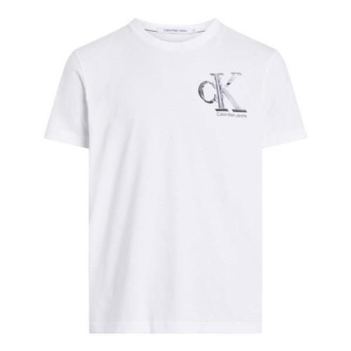 Calvin Klein Jeans Monogram T-shirt Vår/Sommar Kollektion White, Herr