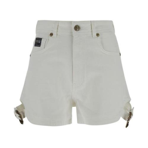 Versace Jeans Couture Bomull Logo Shorts White, Dam