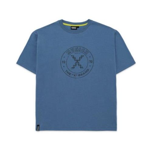 Munich Vintage Casual T-shirt Blue, Herr