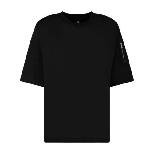 Thom Krom Svart T-shirt med unik sömn Black, Herr