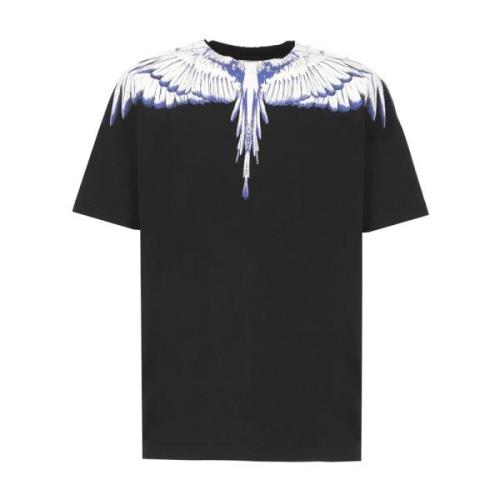 Marcelo Burlon Svart Icon Wings Print T-shirt Black, Herr